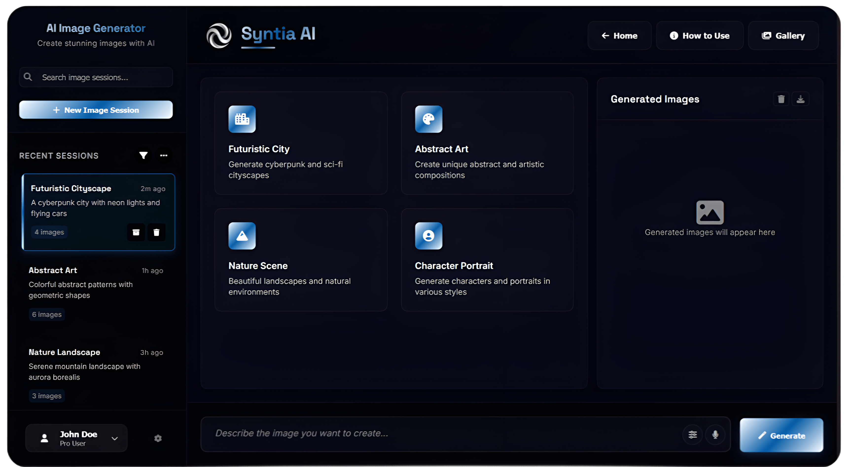 syntia desktop interface